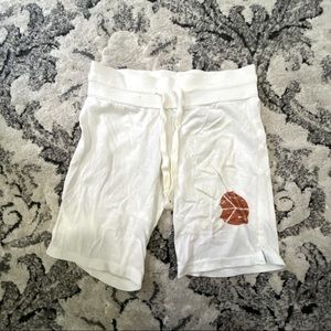 Love & Peace White Above the Knee Shorts